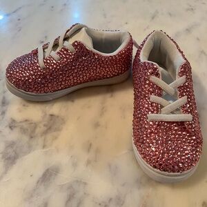 Pink Bling Jewel Kids Children’s Gym Shoes 💍 Bling comfortable sneakers